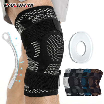 Large Silicone Knee Brace for Sports and Fitness